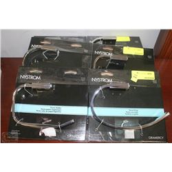 SIX NEW TISSUE HOLDERS AND TOWEL RINGS