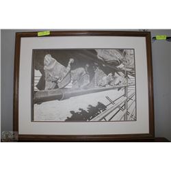 25 X 32 ALLAN JOHNSON BOOTS ON FENCE SIGNED PRINT