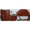 Image 1 : SET OF 2 NIGHT TABLES, DRESSER, AND HEAD BOARD