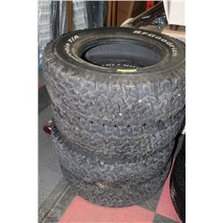 LOT OF 4 BFGOODRICH TIRES ALL TERRAIN LT245/75 R16