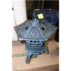 CAST IRON JAPANESE TEMPLE HANGING GARDEN LANTERN
