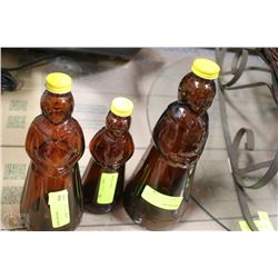 COLLECTION OF 3 VINTAGE GLASS BOTTLES