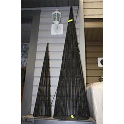 PAIR OF MATCHING BLACK SHOWHOME TREES