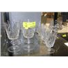 Image 1 : 9 PINWHEEL CRYSTAL GLASSES