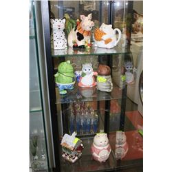 8 PC ESTATE CERAMIC TEA POTS