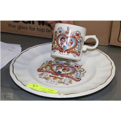PRINCE CHARLES AND LADY DIANA ENGLISH CUP AND