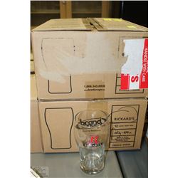 CASE OF 12 NEW RICKARDS RED 20OZ GLASSES