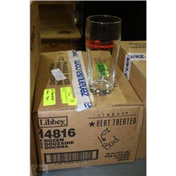 CASE OF 12 NEW BUDWEISER 16OZ GLASSES