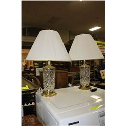 PAIR OF VINTAGE CRYSTAL LAMPS