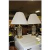 Image 1 : PAIR OF VINTAGE CRYSTAL LAMPS
