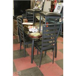 GLASS DINING TABLE WITH 6 CHAIRS