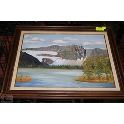 ANNIE MCNAUGTON MOUNTAIN PAINTING 30"X24"