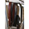 Image 1 : HANGER WITH 5 ASSORTED LEATHER BELTS X5
