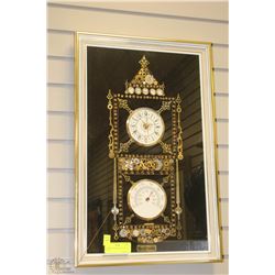 LKERSH CLOCK FRAMED PICTURE 15"X23"