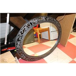 FANCY FRAMED OVAL MIRROR