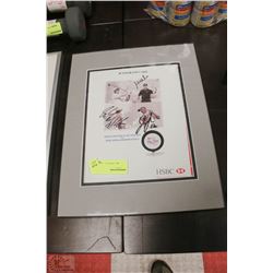 FRAMED AUTOGRAPHED GOLF PICTURE