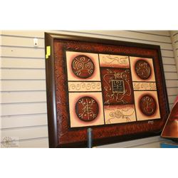 FRAMED SIGNED CANVAS PAINTING 33"X43"