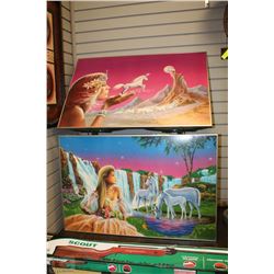 LOT OF 2 UNICORN FRAMED PRINTS