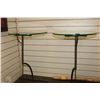 Image 1 : SET OF 2 GLASS SIDE TABLES