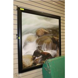 LARGE FRAMED WATERFALL PICTURE 41X41