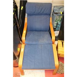 IKEA CHAIR WITH OTTOMAN