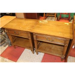 LOT OF 2 WOODEN BEDSIDE TABLES