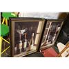 Image 1 : SET OF 2 WINE BOTTLE FRAMED PRINTS