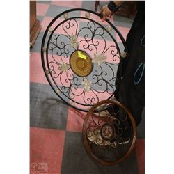 LOT OF 2 LARGE/SMALL METAL WALL ART