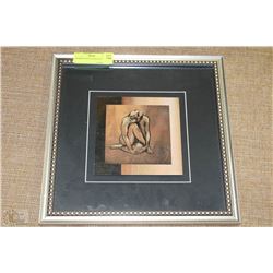 FRAMED CANVAS PAINTING 13"X13"