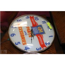 VINTAGE GENERAL MOTORS PRODUCTS SHOP CLOCK