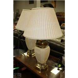 LOT OF 2 IVORY COLORED LAMPS