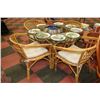 Image 1 : 6PC WICKER CHAIR & TABLE SET 42"X30"H