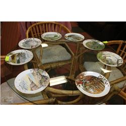 8 PC ROYAL WORCHESTER PORCELAIN COLLECTOR PLATE