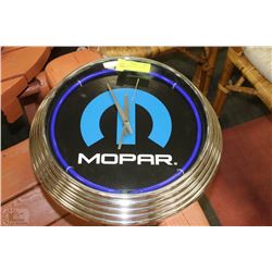 MOPAR NEON WALL CLOCK NO ADAPTER