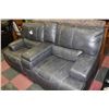 Image 1 : DELUXE GREY BONDED LEATHER ELECTRIC RECLINING SOFA