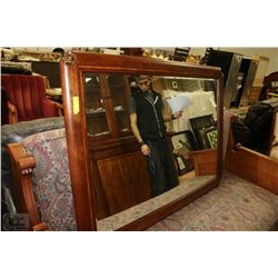 WOOD FRAMED WALL MIRROR