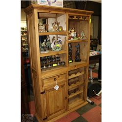RUSTIC WOOD WINE CABINET