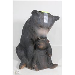 CERAMIC MOTHER BEAR AND CUB ORNAMENT