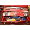 Image 1 : MEDIUM SIZE  RED TOOLBOX WITH CONTENTS