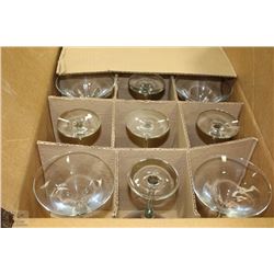 BOX OF 8  MARTINI GLASSES