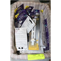 BASKET WITH NEW OPI NAILPOLISH, NAILENE GLUE &