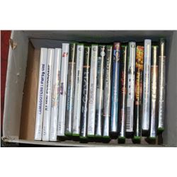 BOX W 17 XBOX, XBOX 360 AND NINTENDO WII GAMES