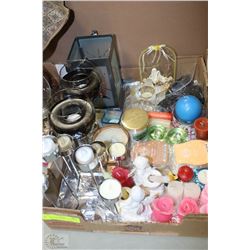 LOT OF OVER 30 CANDLE HOLDERS AND CANDLES INCL