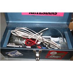 BLUE TOOL BOX WITH CONTENTS