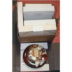BOX OF 6 NORMAL ROCKWELL COLLECTORS PLATES