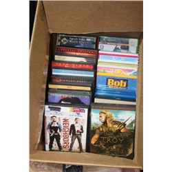 BOX OF DVDS INCL PLANTINUM SNOW WHITE, ARISTOCATS,