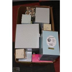 BOX OF CHERISHED TEDDIES & UNOPENED BARBIE