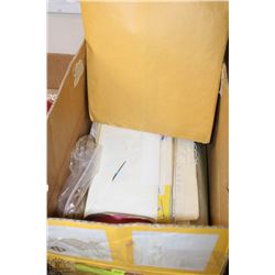 BOX WITH SEWING/CRAFTING SUPPLIES