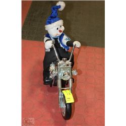 SNOWMAN ON A BIKE FIGURE