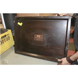 LARGE VICTROLA WOODEN TRAY